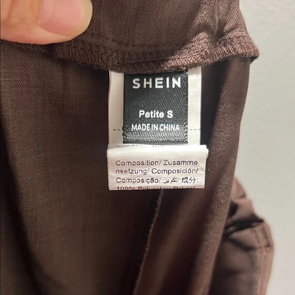 SHEIN Men's Chocolate Belted Dress Pants - Picture 6 of 7